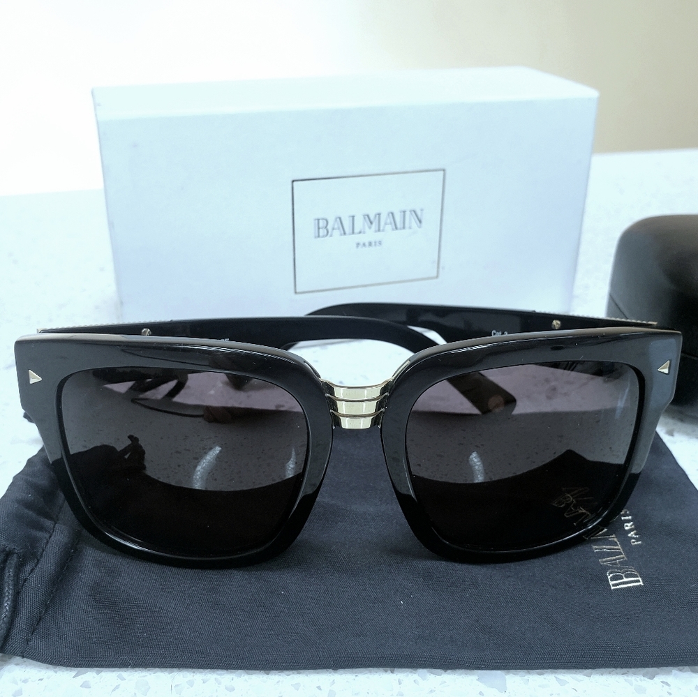 *SOLD* Balmain | Cat Eye Gold & Black Sunglasses